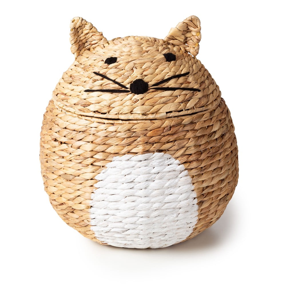 Detský kôš na hračky z vodného hyacintu v prírodnej farbe ø 40x43 cm Cat – Compactor