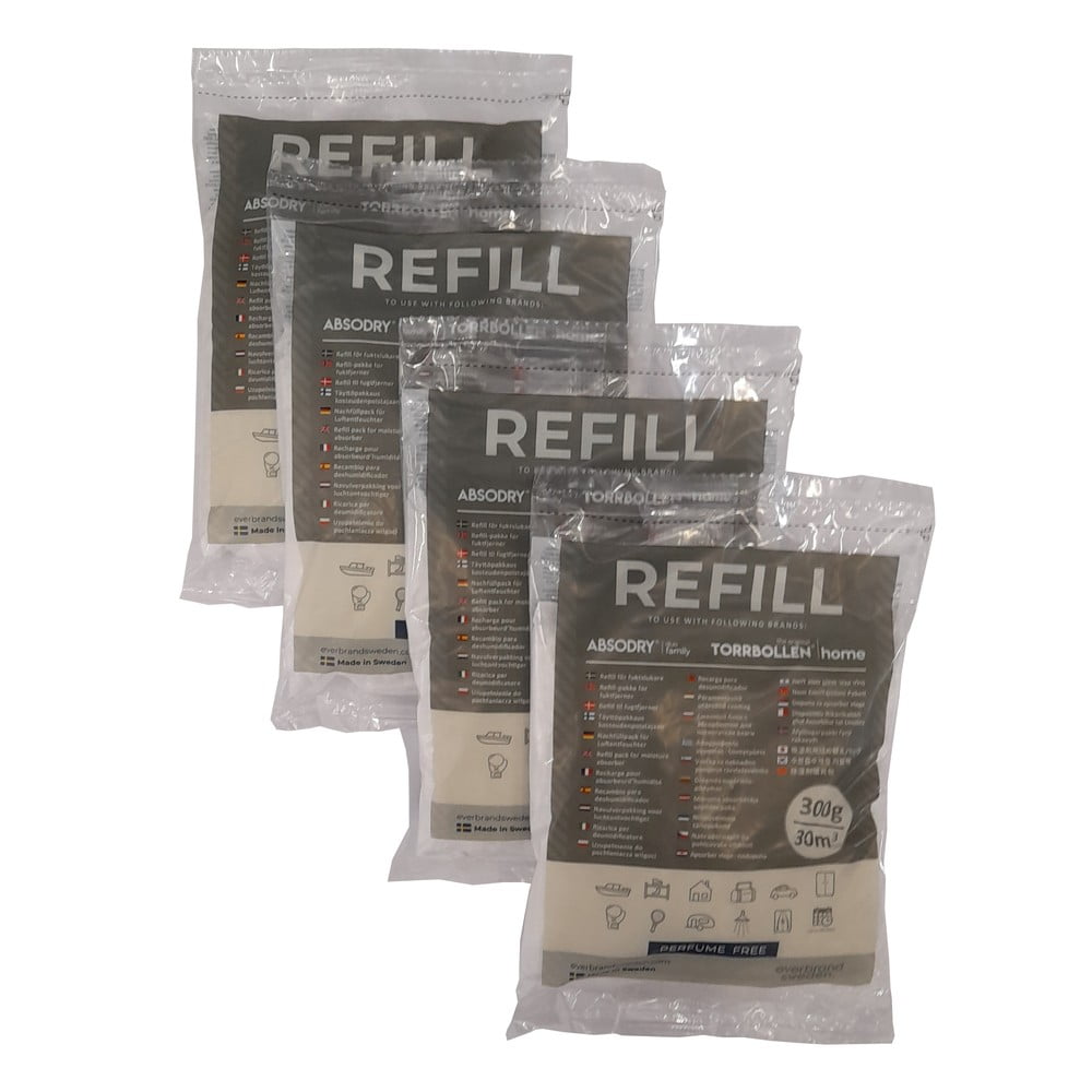 Náhradné náplne do pohlcovača vlhkosti v súprave 4 ks Absodry Duo Family Bag – Everbrand Sweden