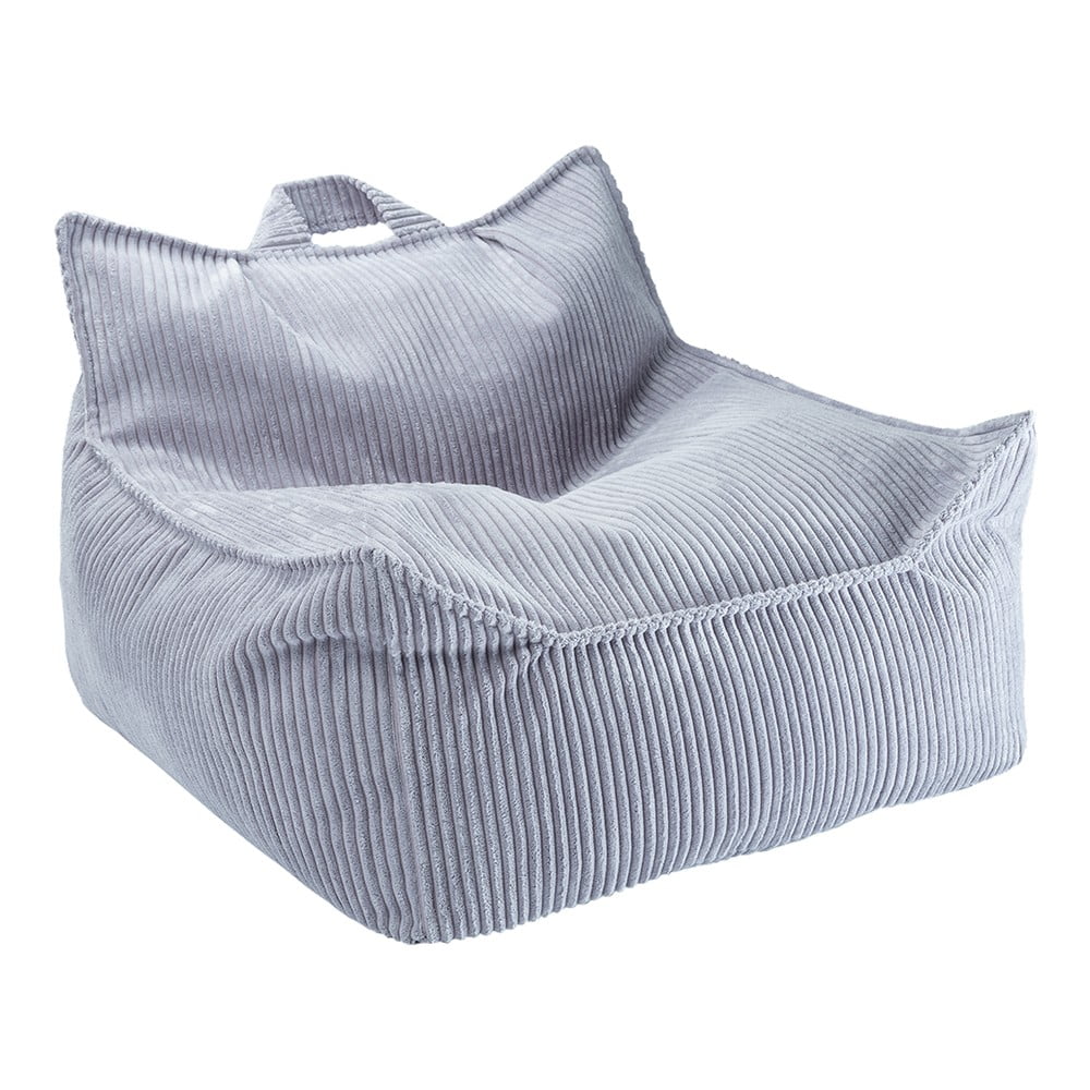 Modrý menčestrový detský sedací vak Chair – Wigiwama