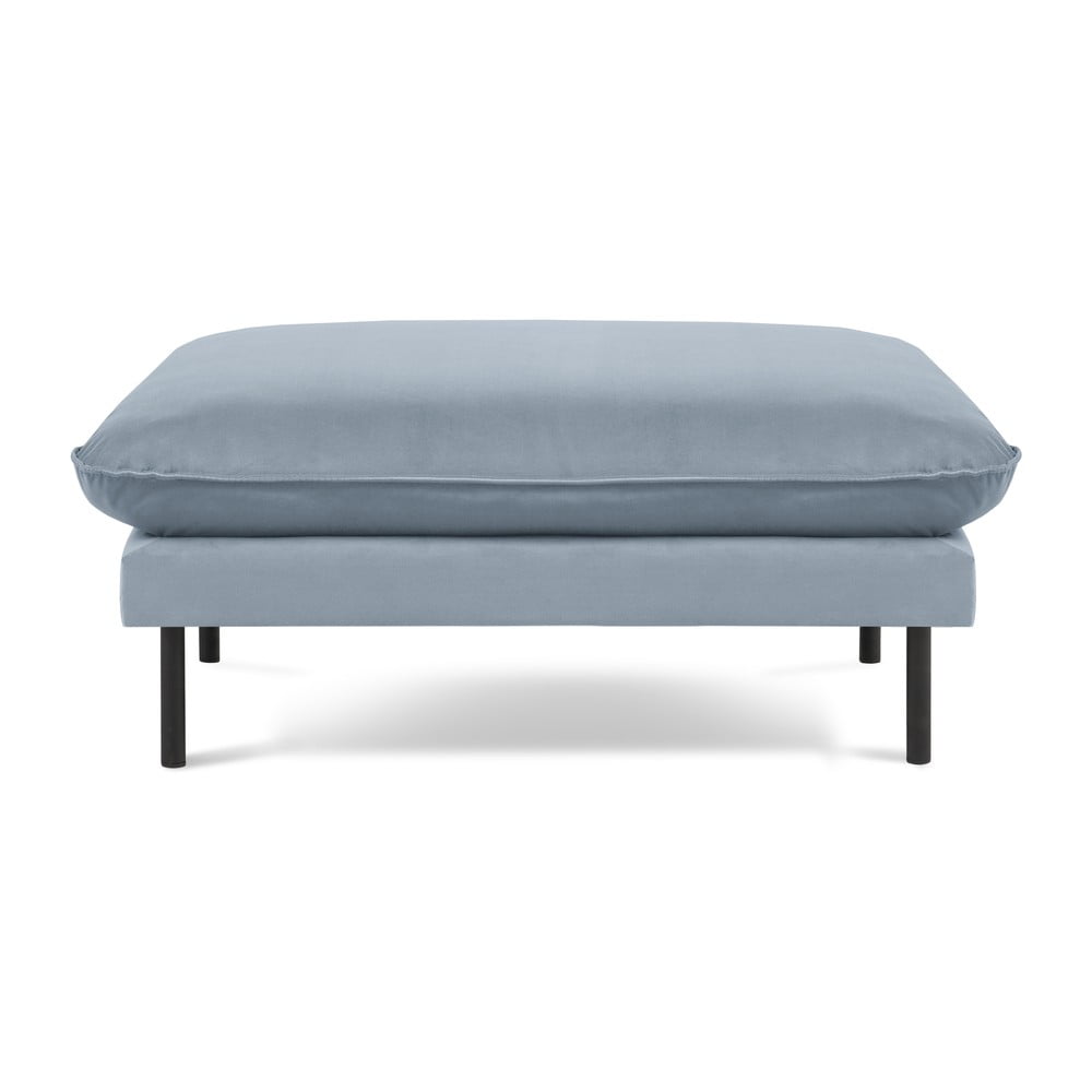 Svetlomodrá zamatová podnožka Vienna – Cosmopolitan Design