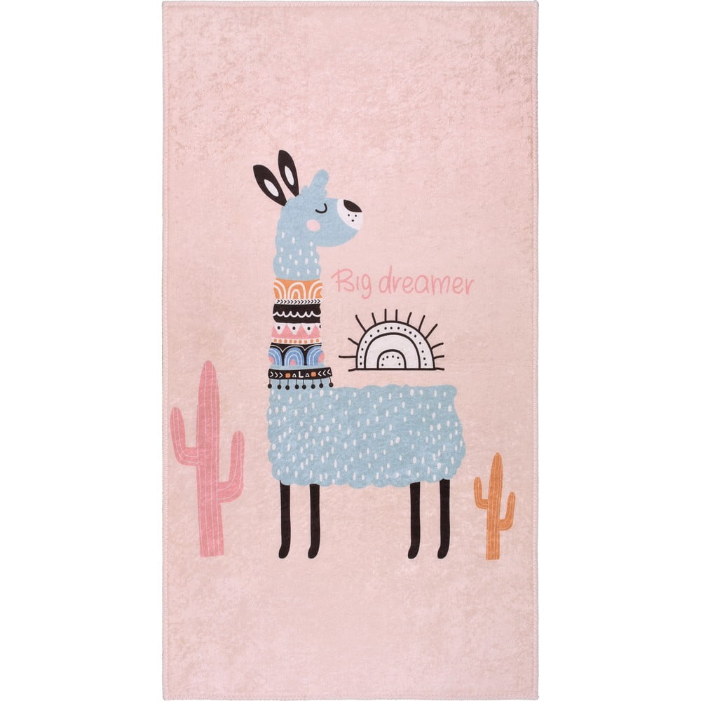 Ružový prateľný detský koberec 80x120 cm Big Dreamer Camel – Vitaus