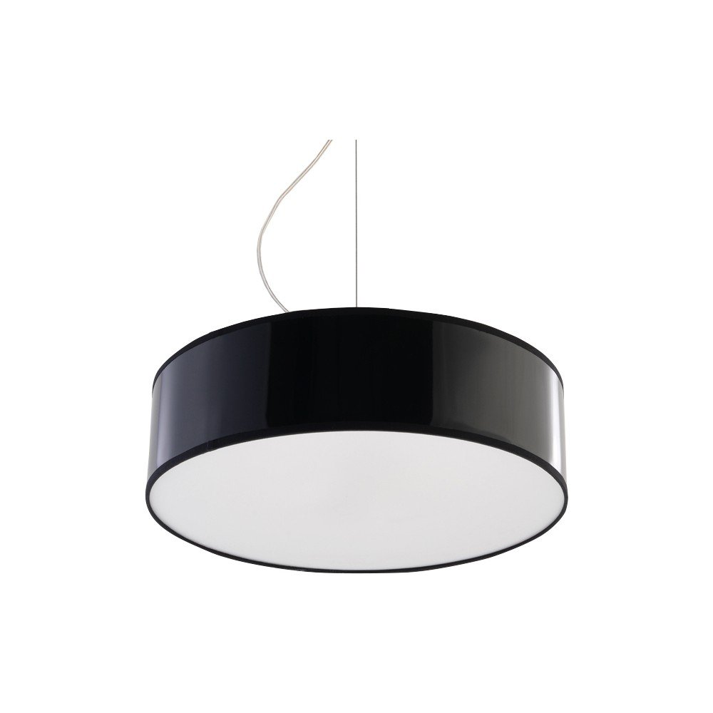 Čierne závesné svietidlo Atis – Sollux