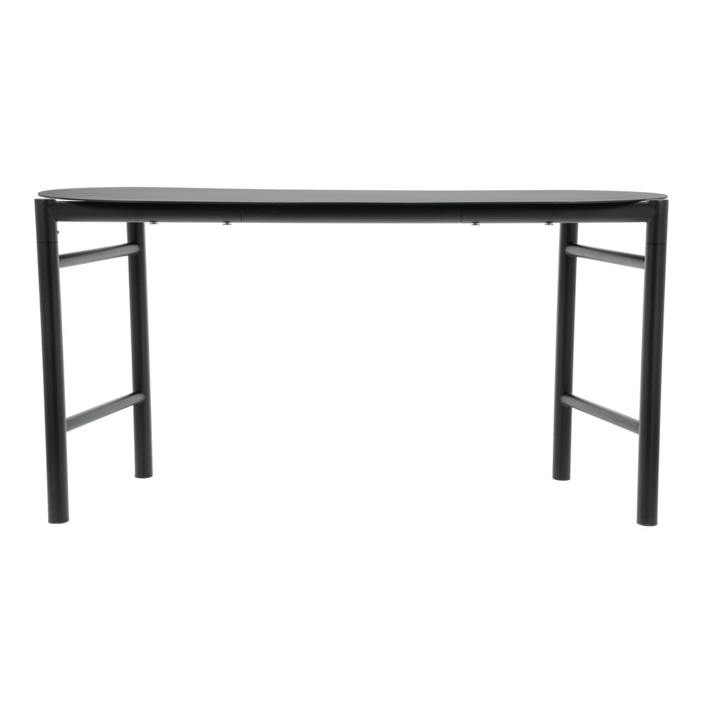 Čierna kovová záhradná lavica Disc – Zone