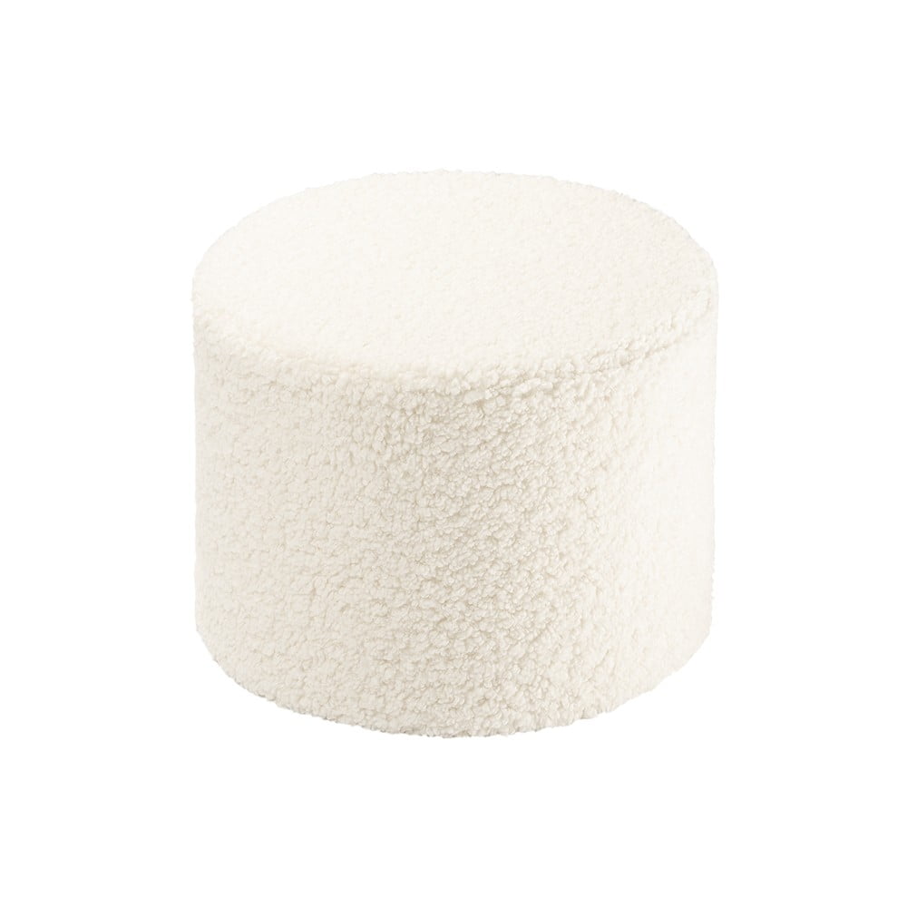 Krémový detský puf z textílie buklé – Wigiwama
