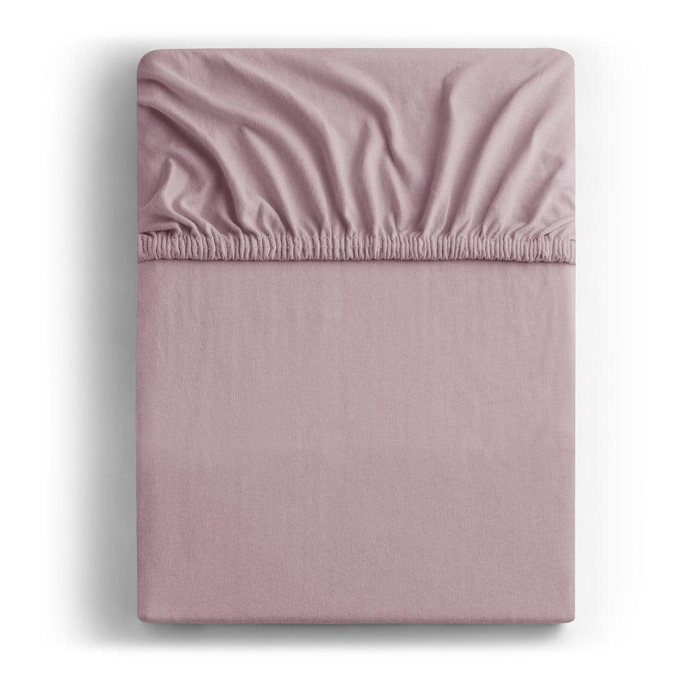 Napínacia plachta staroružová jersey 160x200 cm Amber – Restilo