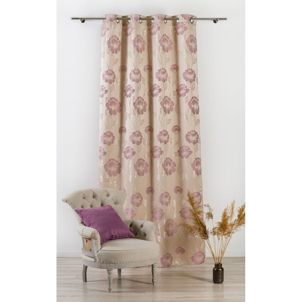 Béžový záves 140x245 cm Izolde – Mendola Fabrics
