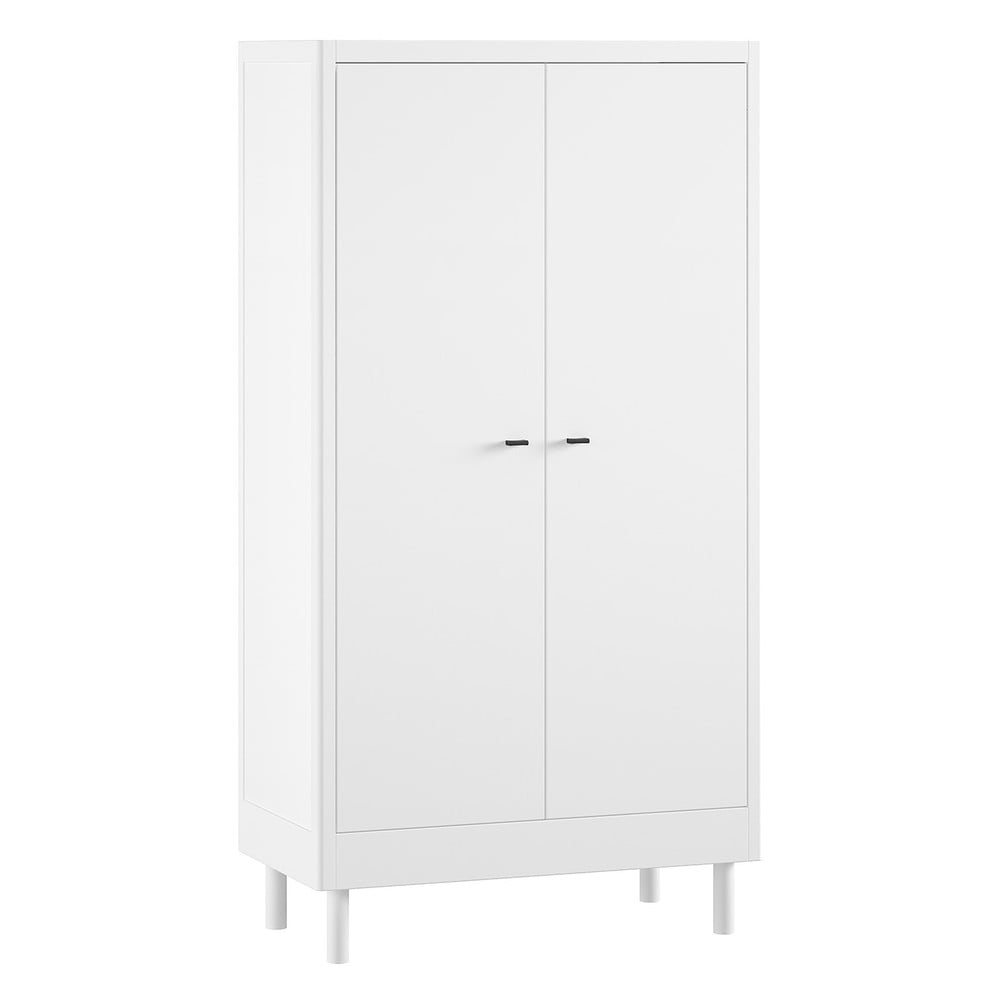 Biela detská šatníková skriňa z bukového dreva 100x190x55 cm Forrest – Vipack