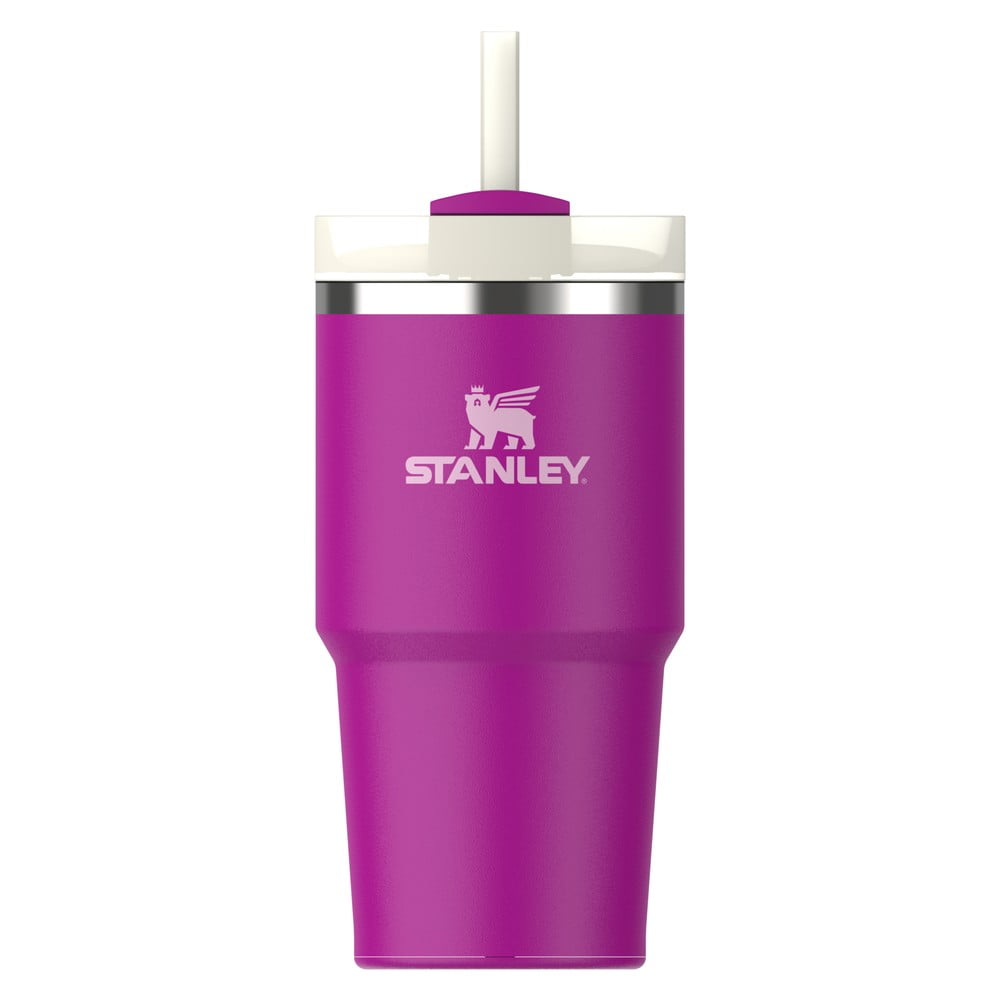 Ružová termoska so slamkou z nehrdzavejúcej ocele 600 ml Quencher H2.0 FlowState Tumbler Violet Blossom – Stanley