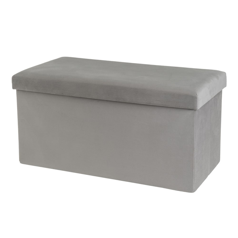 Svetlosivý zamatový taburet Estela – Casa Selección