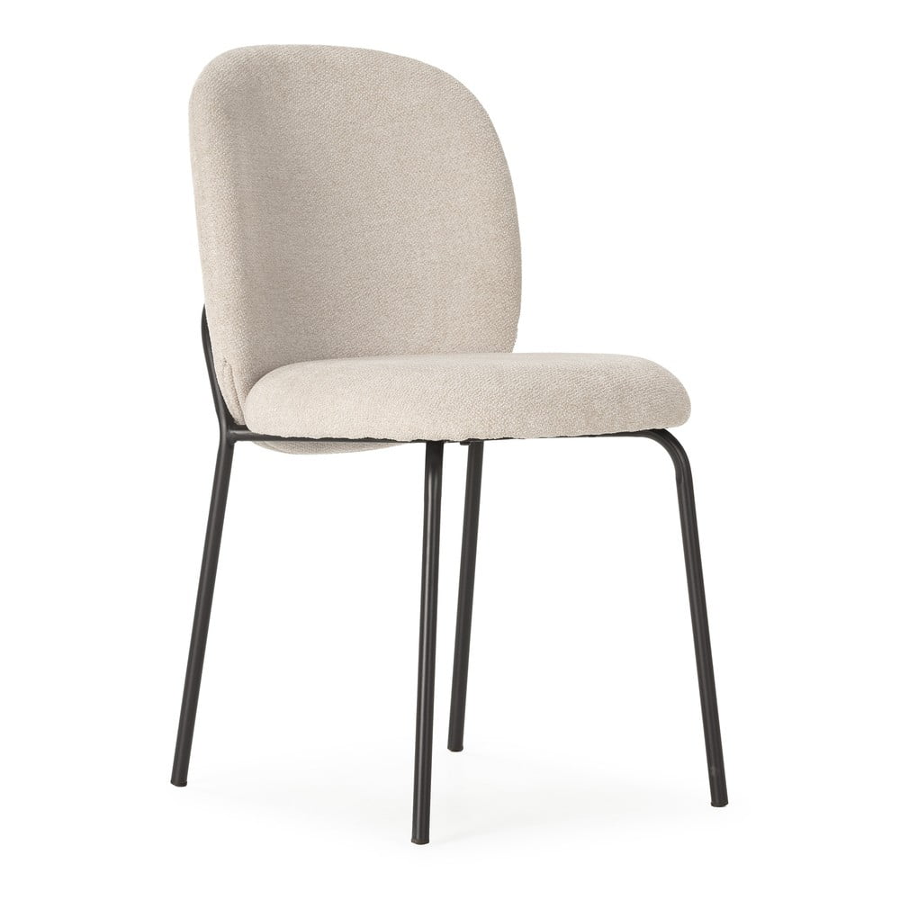 Čierno-krémové jedálenské stoličky v súprave 4 ks Daia – Marckeric