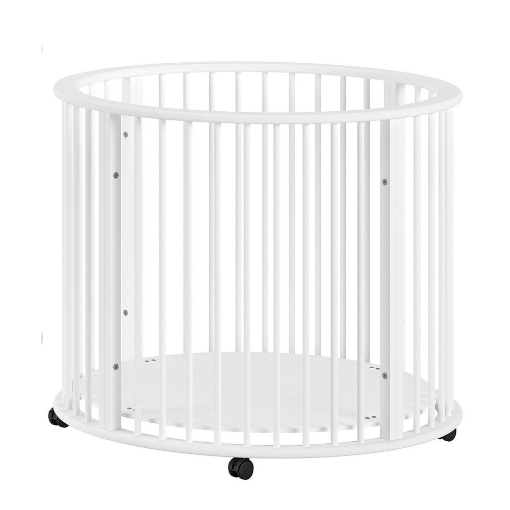 Biela detská ohrádka z bukového dreva 90x90 cm Dino – Vipack