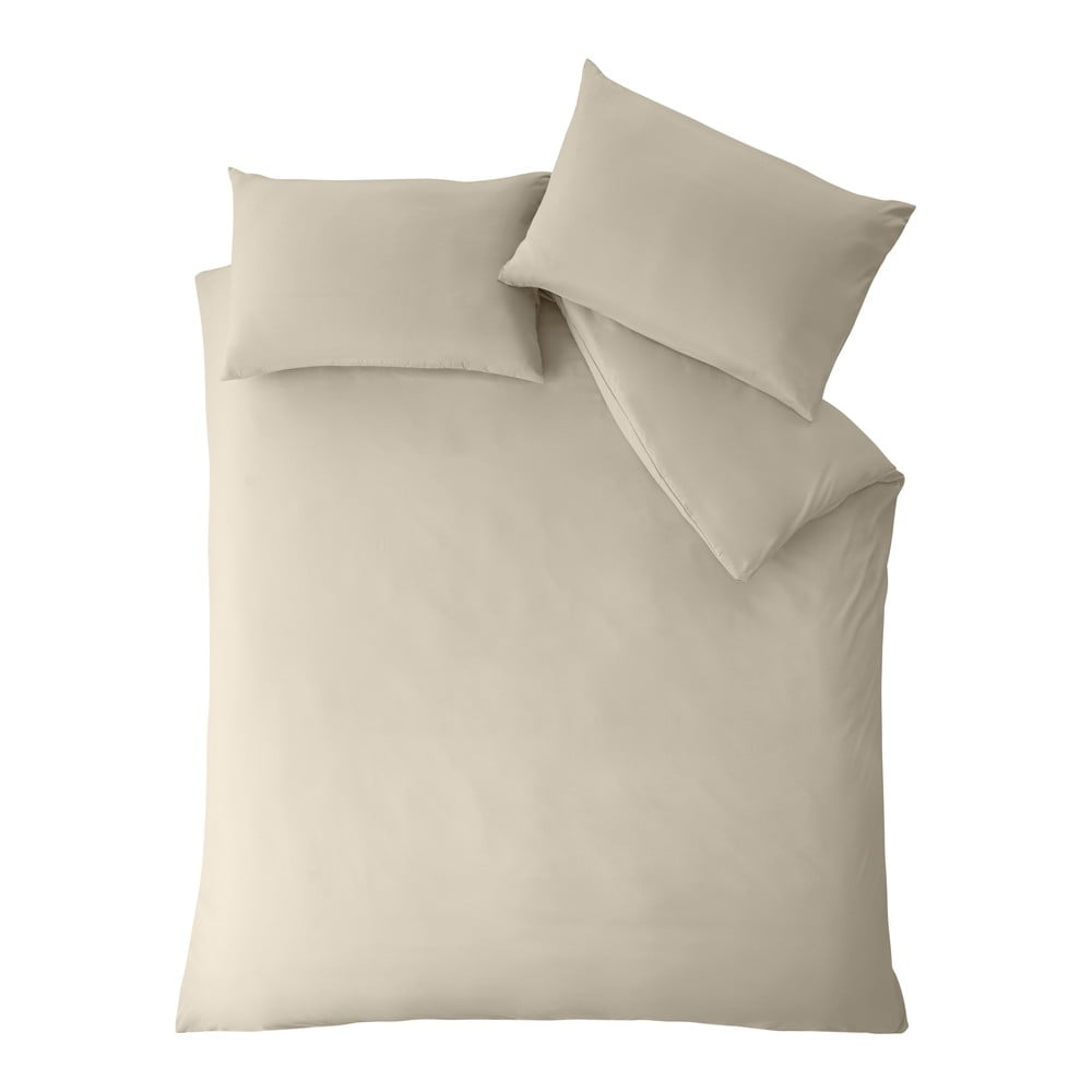 Béžové obliečky na dvojlôžko 200x200 cm So Soft Easy Iron – Catherine Lansfield