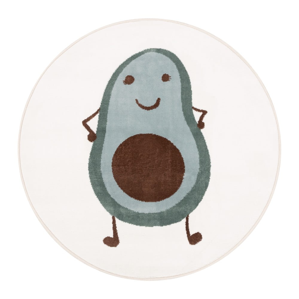 Detský koberec v mentolovej farbe/slonovinový ø133 cm Avocado Mint – FD