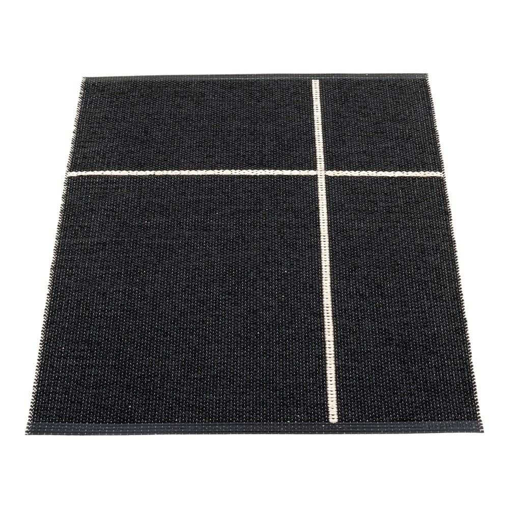 Čierny vnútorný a vonkajší koberec 70x90 cm Fred Black – Pappelina