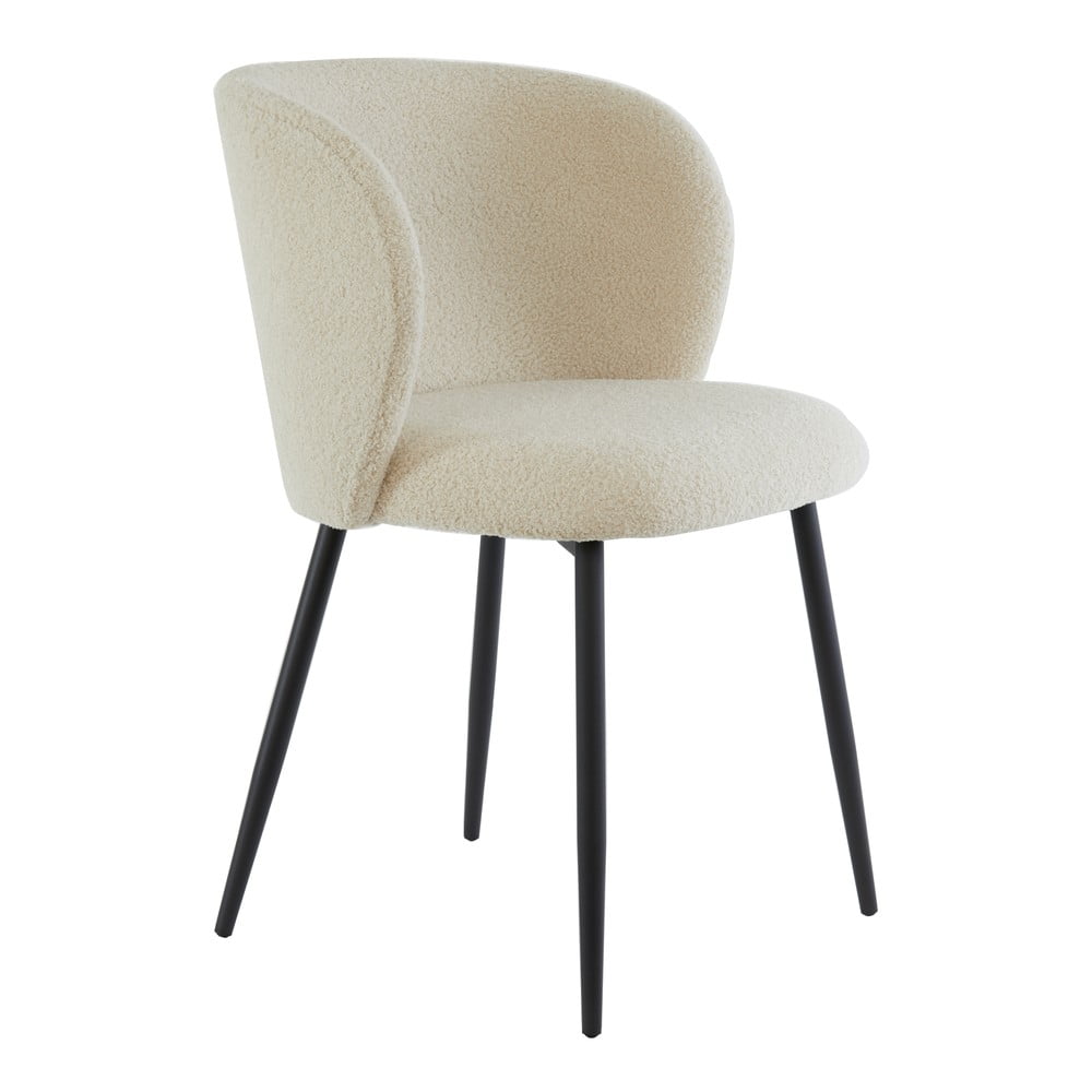 Béžové čalúnené jedálenské kreslo Elyna – Light & Living