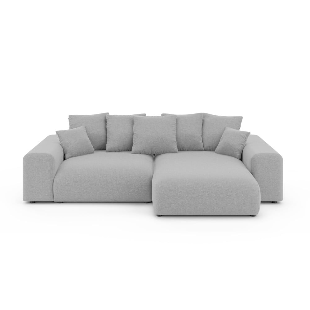 Svetlosivá rozkladacia rohová pohovka s úložným priestorom (variabilný roh) Luma – Ropez