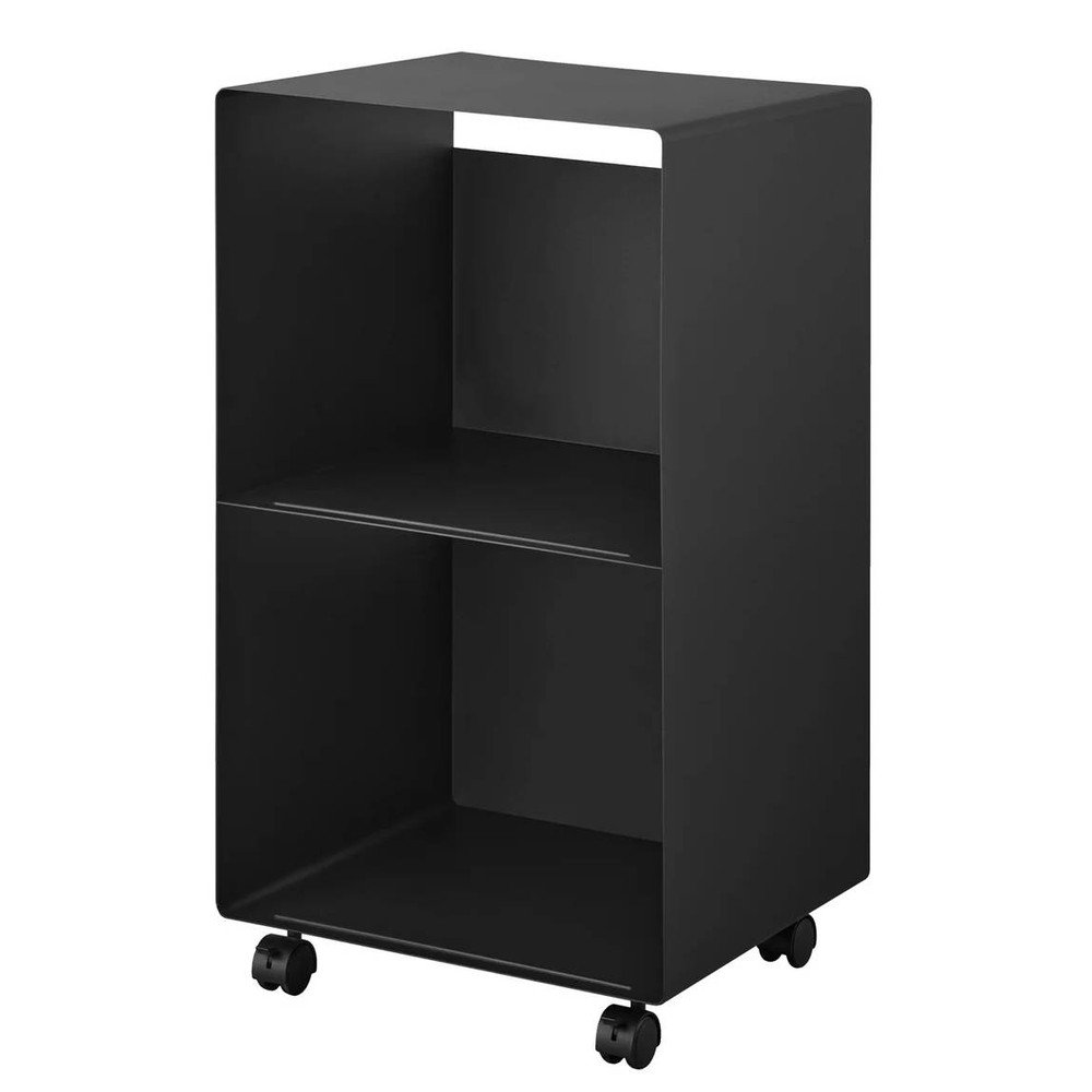 Čierny kovový pojazdný regál 40x73x38 cm Tower – YAMAZAKI