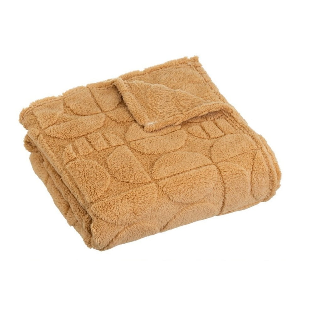 Žltá deka z mikroplyšu 130x160 cm Mid Century – Casa Selección