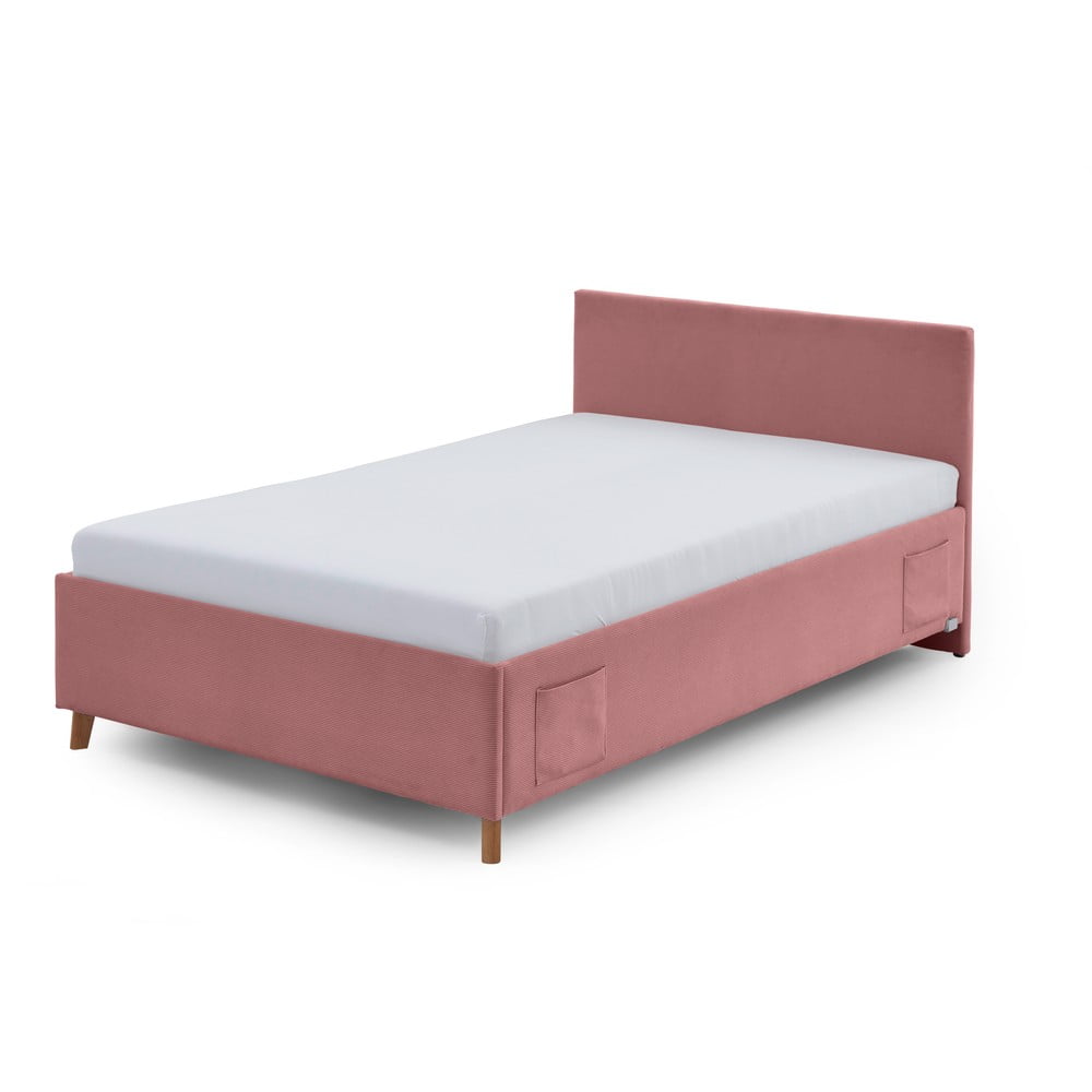 Ružová čalúnená detská posteľ bez roštu 120x200 cm Cool – Meise Möbel