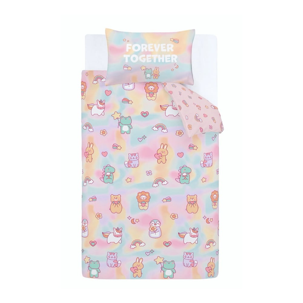 Ružové detské obliečky do postieľky 120x150 cm Forever Together – Catherine Lansfield
