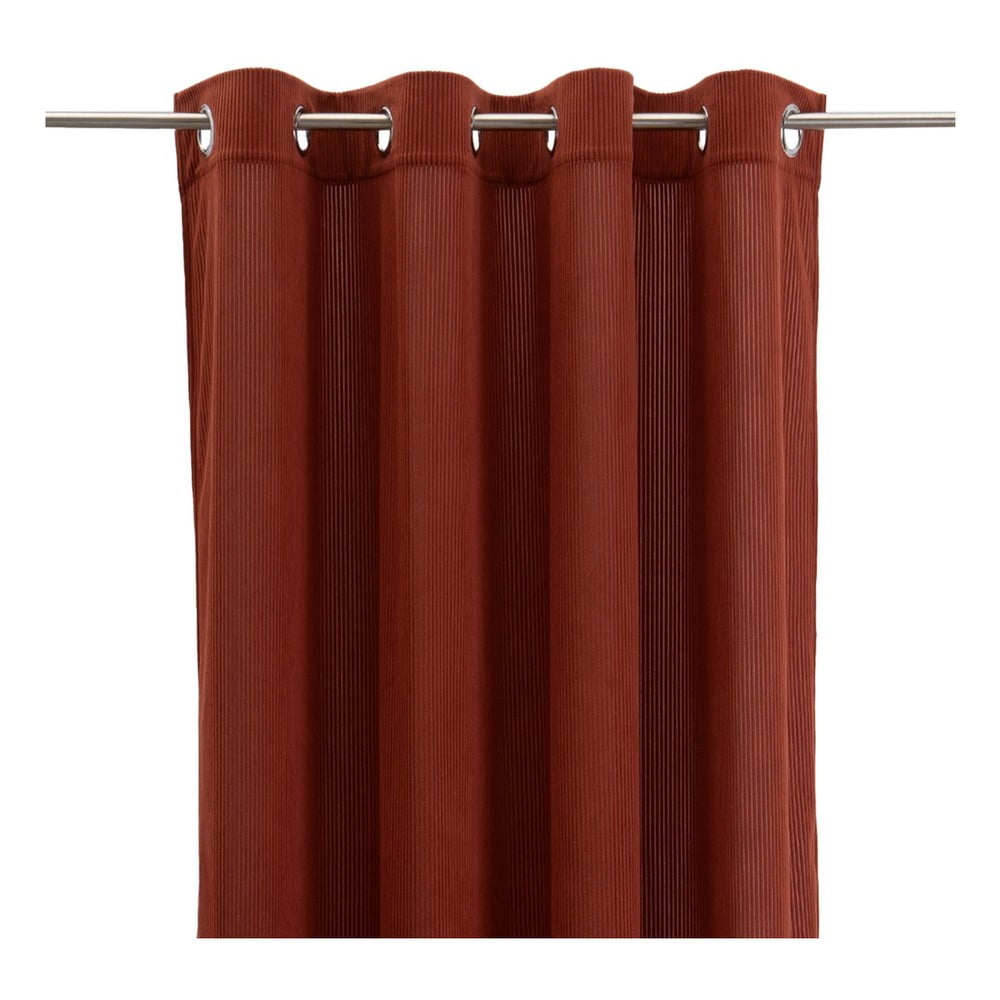 Menčestrový záves v terakotovej farbe 140x260 cm Merely – Casa Selección