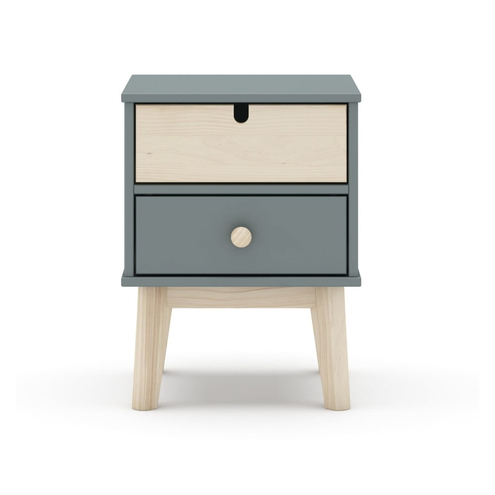 Detský nočný stolík sivozelený Estefania – Marckeric