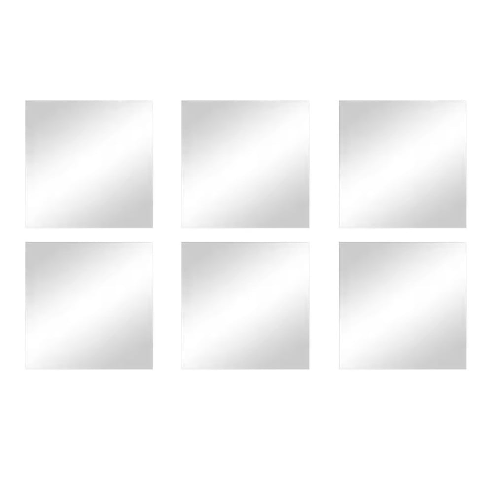 Nástenné zrkadlá v súprave 6 ks 10x10 cm – MSV