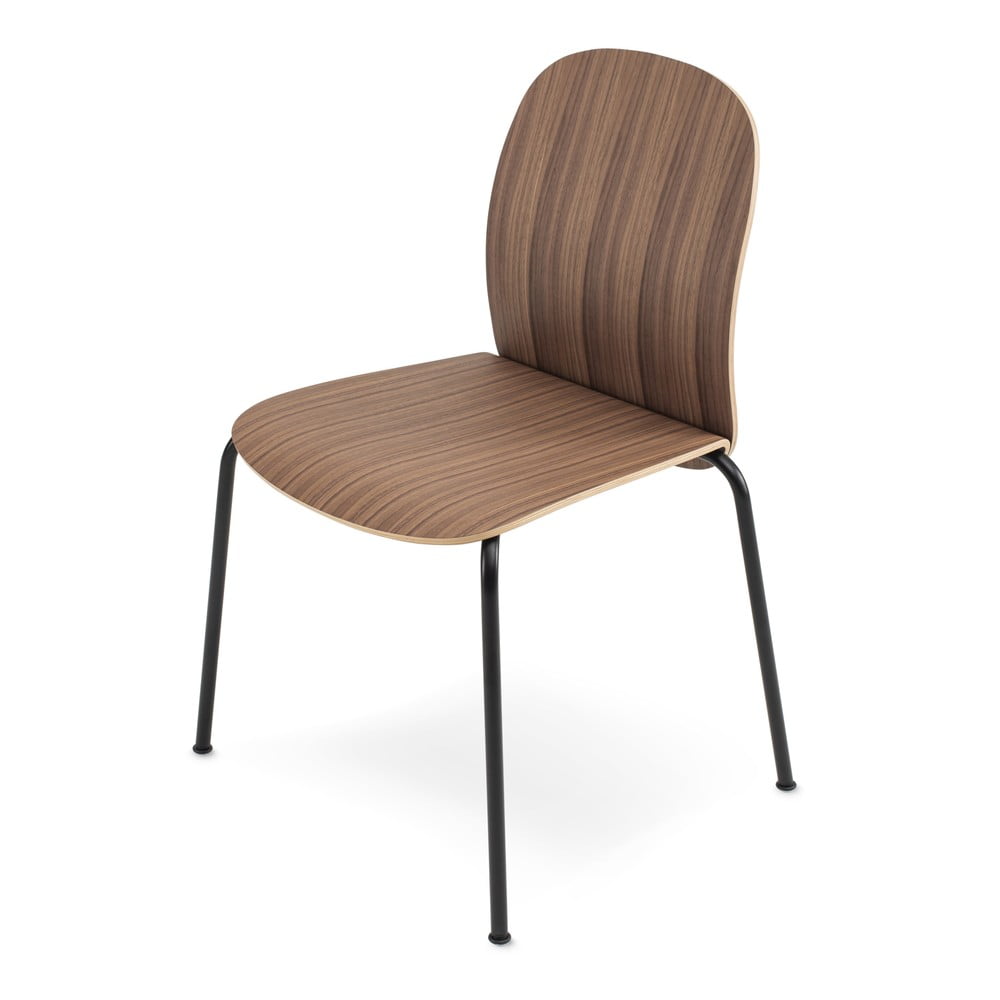 Hnedé stohovateľné jedálenské stoličky v súprave 2 ks v dekore orecha Book – Gazzda