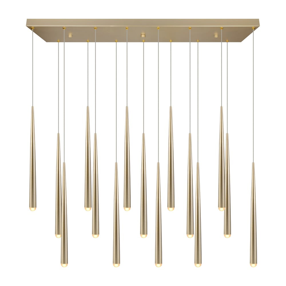 LED závesné svietidlo v zlatej farbe Cala – Trio Select