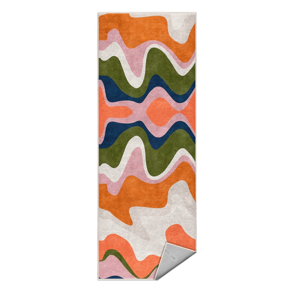 Oranžový prateľný behúň 80x200 cm Squiggly Orange – Mila Home