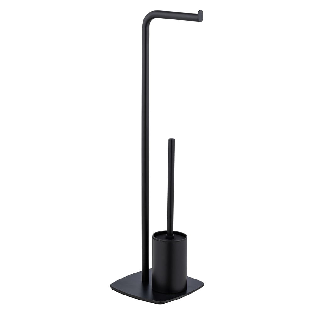 Oceľový stojan na toaletný papier s kefou Iria - Wenko