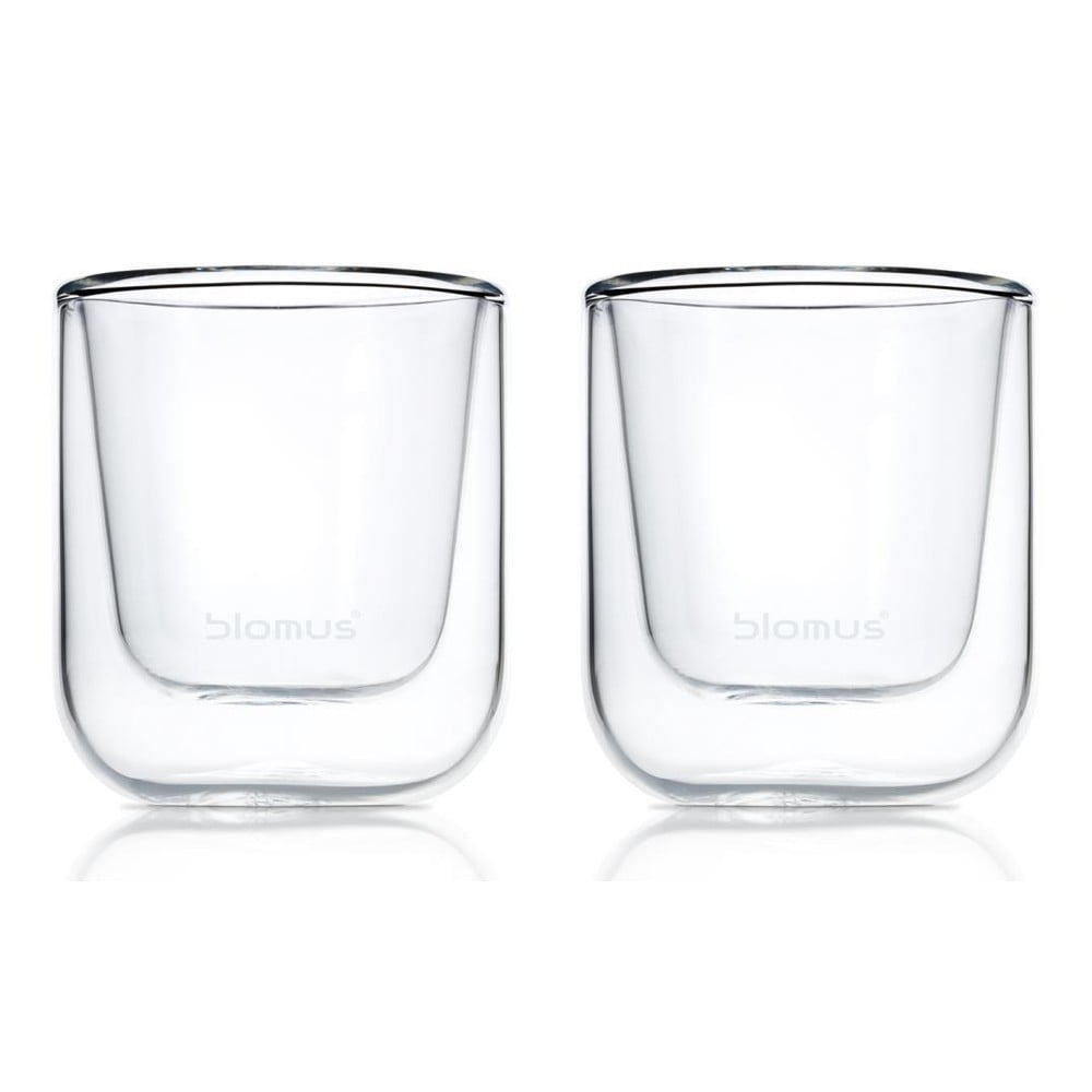 Dvojstenné poháre v súprave 2 ks 80 ml Nero – Blomus