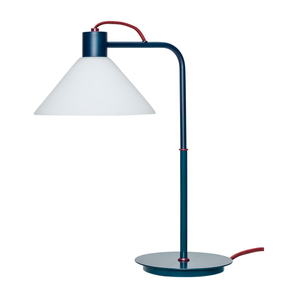 Stolová lampa v petrolejovej farbe so skleneným tienidlom (výška 44 cm) Spot – Hübsch