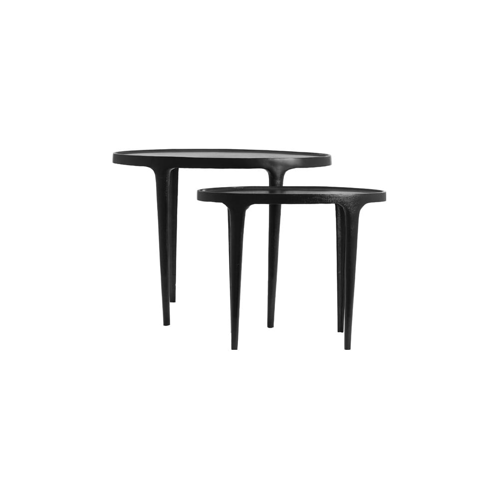 Kovové okrúhle odkladacie stolíky v súprave 2 ks 33x70 cm Arica – Light & Living