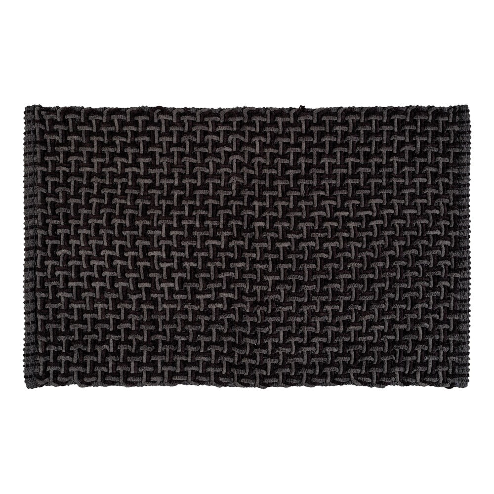 Antracitová textilná kúpeľňová predložka 50x80 cm Ecoli – Wenko