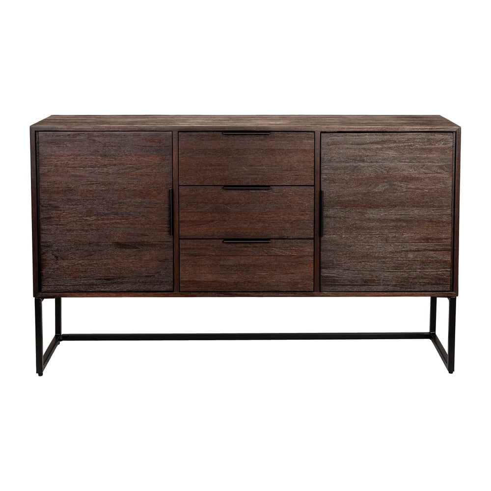 Hnedá nízka komoda z tíkového dreva 135x82 cm Webster – White Label