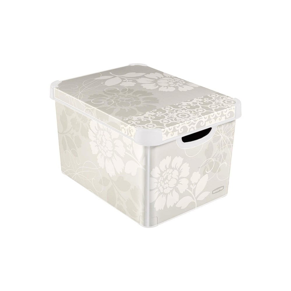 Sivý úložný box s vekom Curver Romance