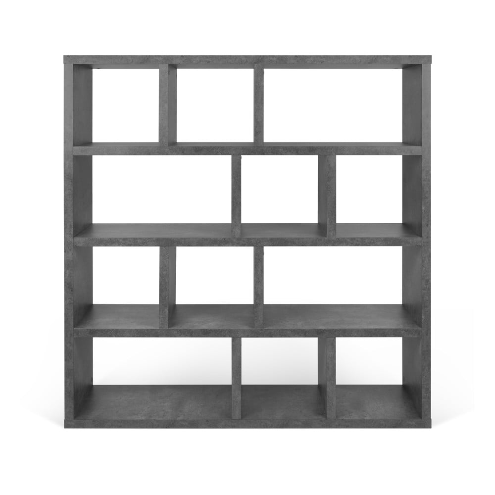 Sivá knižnica v dekore betónu 150x159 cm Berlin – TemaHome
