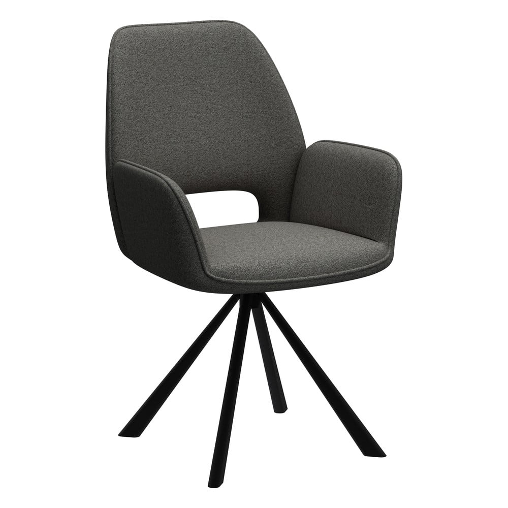 Tmavosivé jedálenské kreslo s podrúčkami Graham – Actona