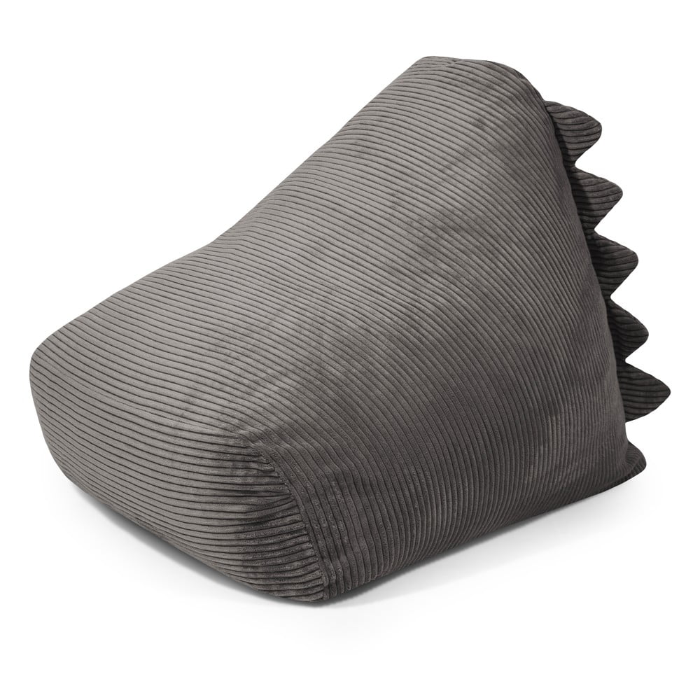 Tmavosivý menčestrový detský sedací vak Snug 80 Dragon – SLOWDOWN