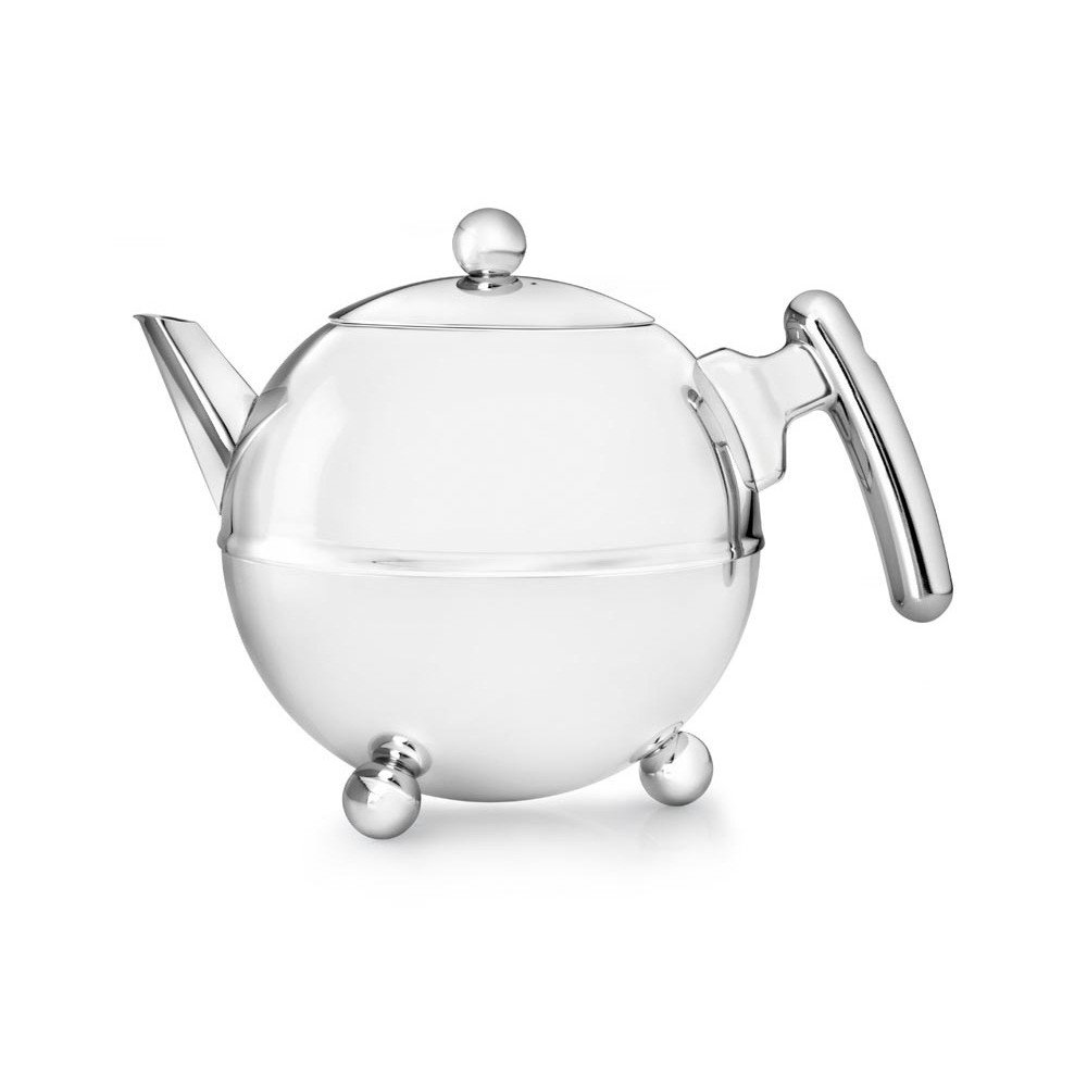 Kanvica na čaj z nehrdzavejúcej ocele v striebornej farbe 1