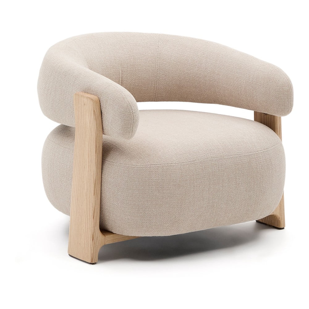 Béžové ženilkové kreslo Granite – Kave Home