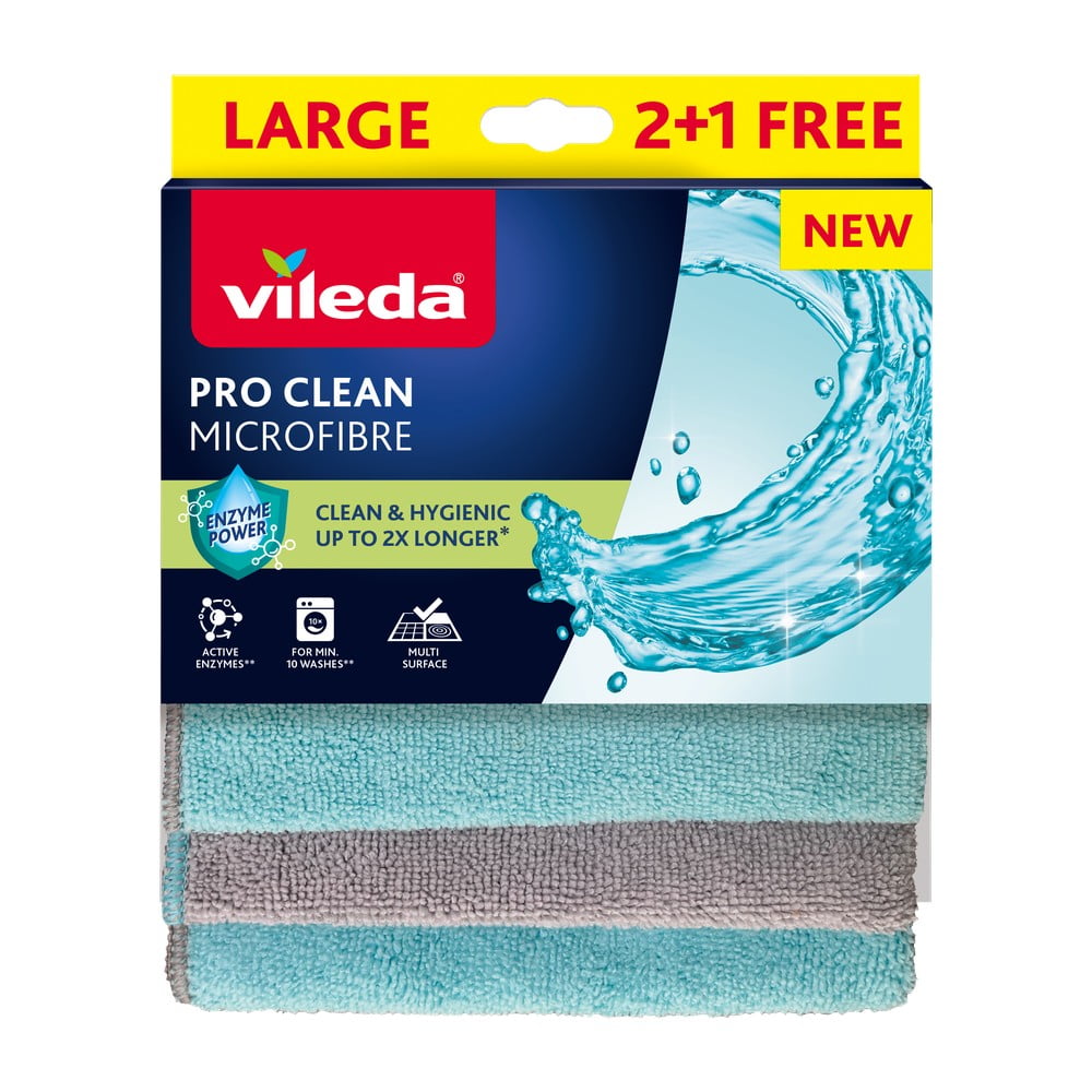 Handričky z mikrovlákna v súprave 6 ks Pro Clean – Vileda