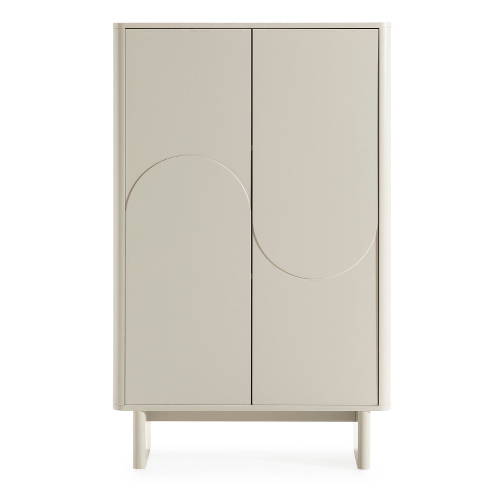 Krémovobiela skrinka 80x130x40 cm Solei – MOME