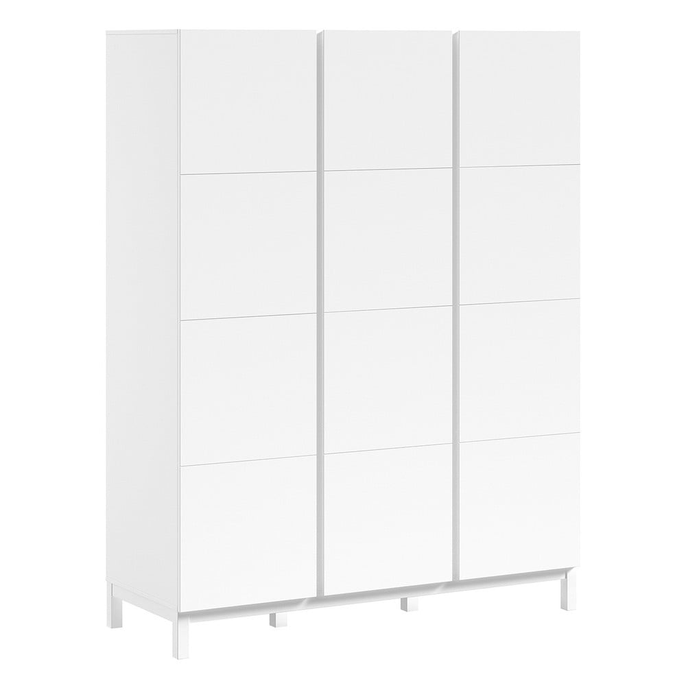 Biela detská šatníková skriňa 149x196x58 cm Eva – Vipack
