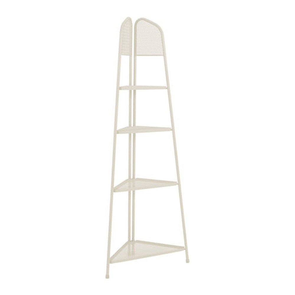 Svetlobéžová kovová rohová polica na balkón Garden Pleasure MWH