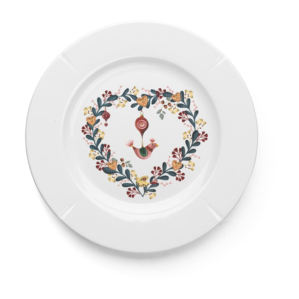 Biely dezertný porcelánový tanier ø 19