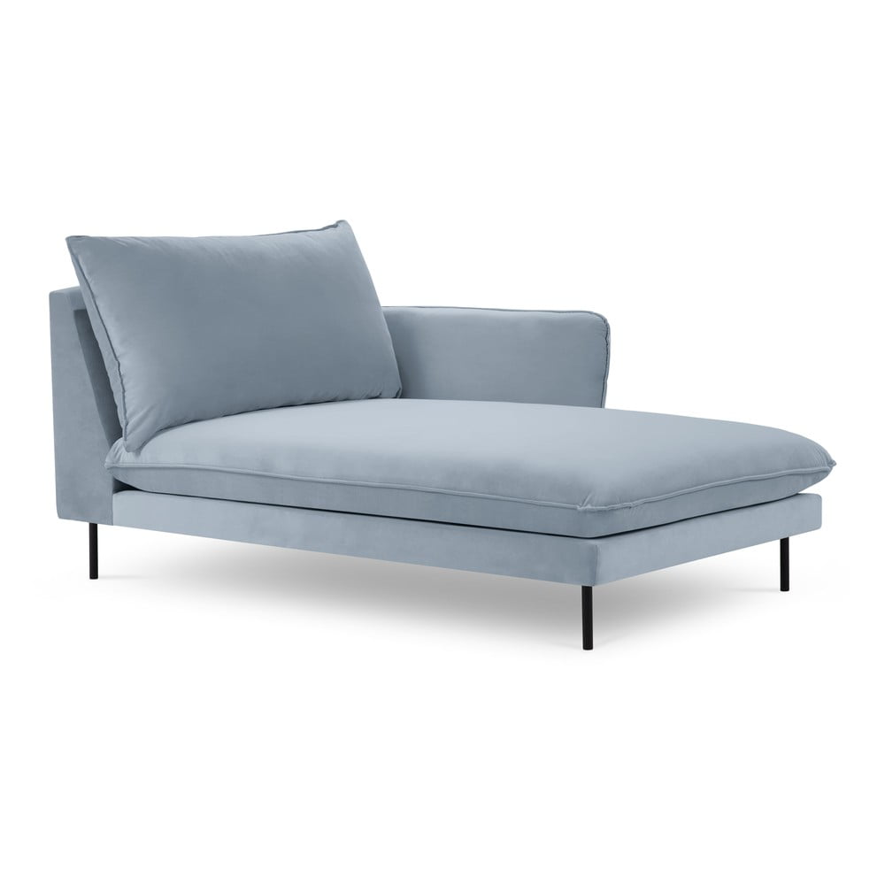 Svetlomodrá zamatová leňoška (pravý roh) Vienna – Cosmopolitan Design