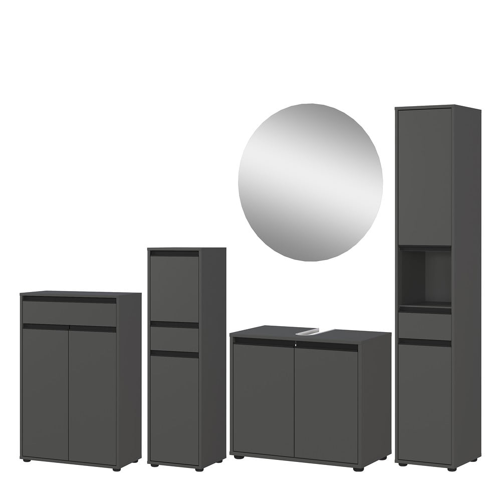 Antracitová kúpeľňová zostava Lemont – Germania