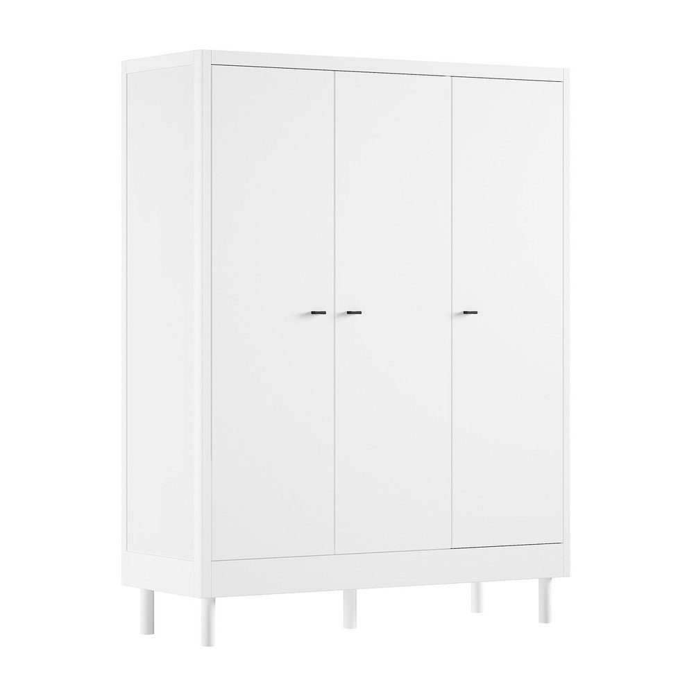Biela detská šatníková skriňa z bukového dreva 146x190x55 cm Forrest – Vipack